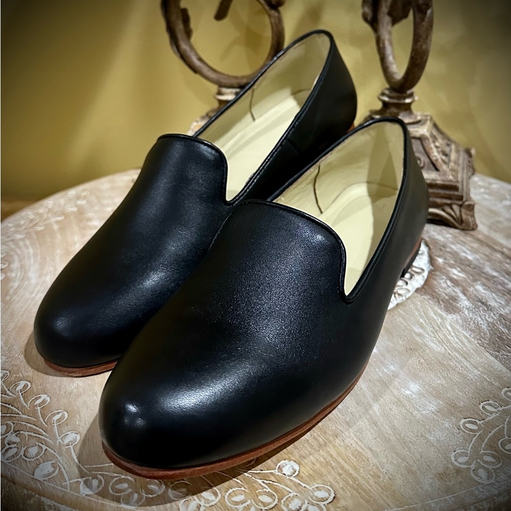 Nisolo Black Leather Slip-On Loafers